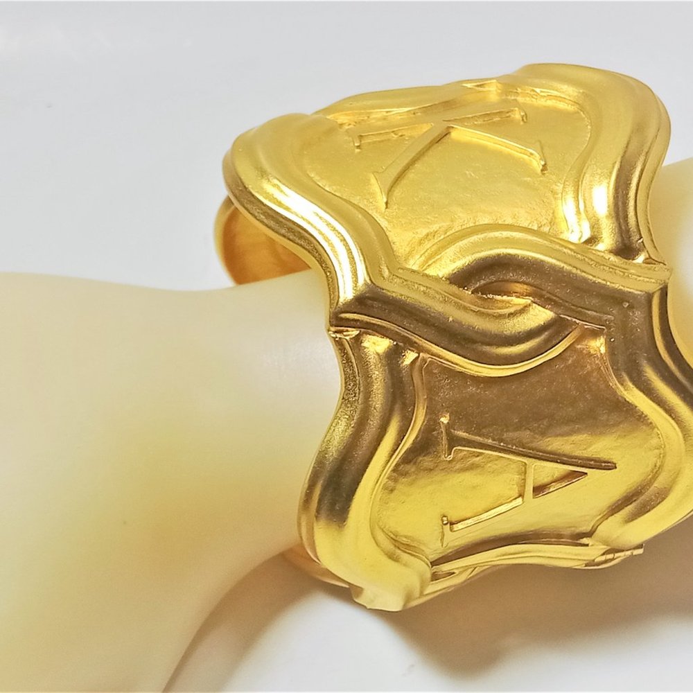 Vintage Massive Lagerfeld  "Karl" Name  Bracelet - Picture 7 of 9